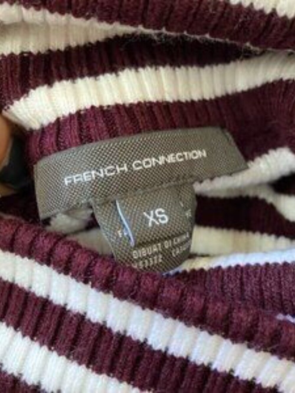 french Connection BNWT Cowl Stripe Ribbed Sweater - Picture 11 of 12